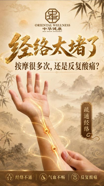 经络太堵了 按摩很多次还是反复酸痛